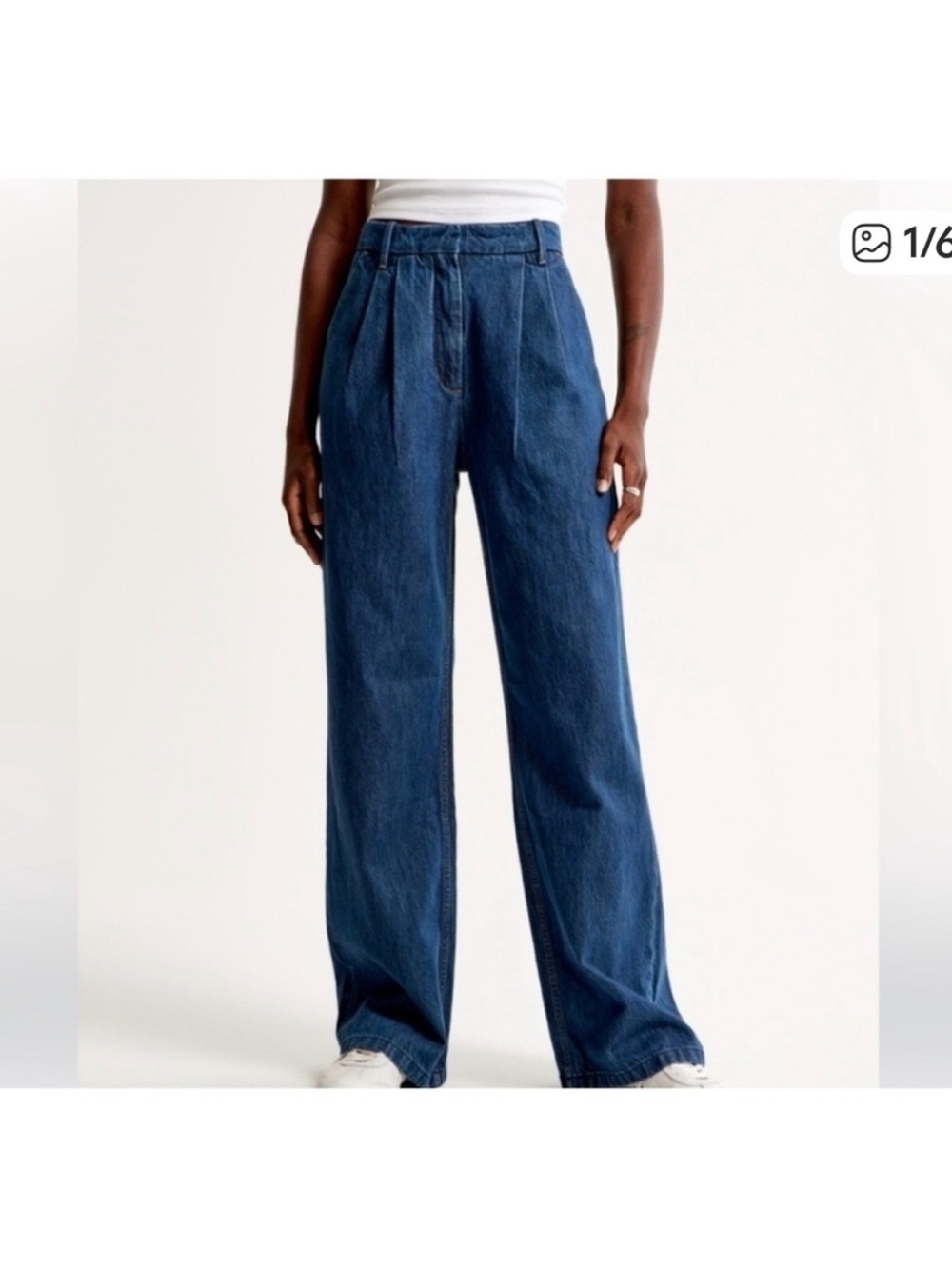 Abercrombie & Fitch Curve Love High Rise Wide Leg Jeans